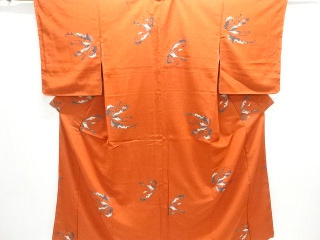 JAPANESE KIMONO / ANTIQUE KIMONO / TAISHO ROMAN STYLE / WOVEN ABSTRACT FLOWER